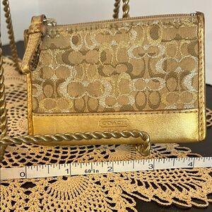 Coach Metallic Gold Coin/ Keyfob